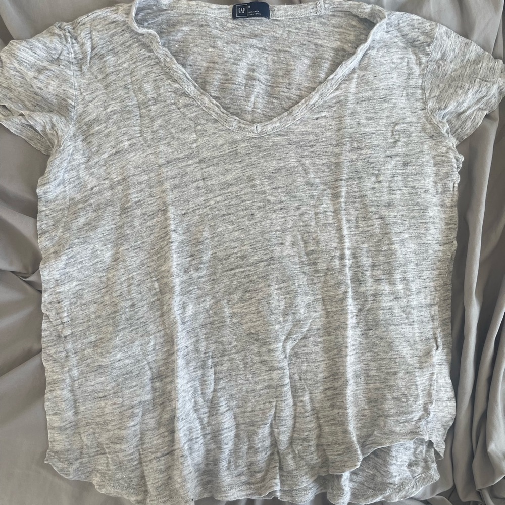 Grey linen top
